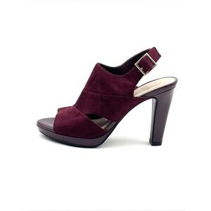 Impo Hayden Women's 6M Heeled Sandals Burgundy Suede Slingback Platform